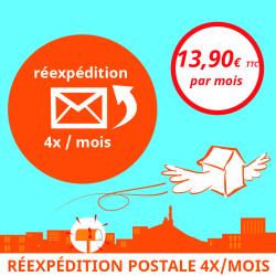 Réexpédition postale 4x / mois - Ouvrir une Boîte postale en France