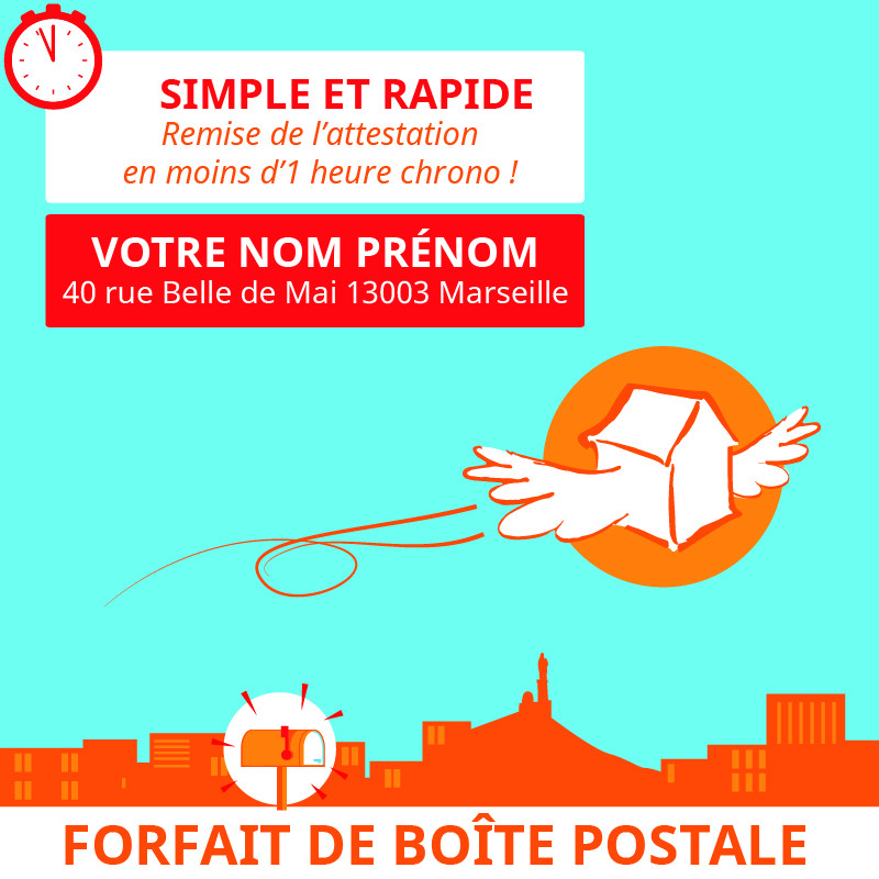 1 an de boîte postale à Marseille 3ème - Ouvrir une Boîte postale en France