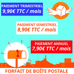 Forfait  de boîte postale Marseille 3ème