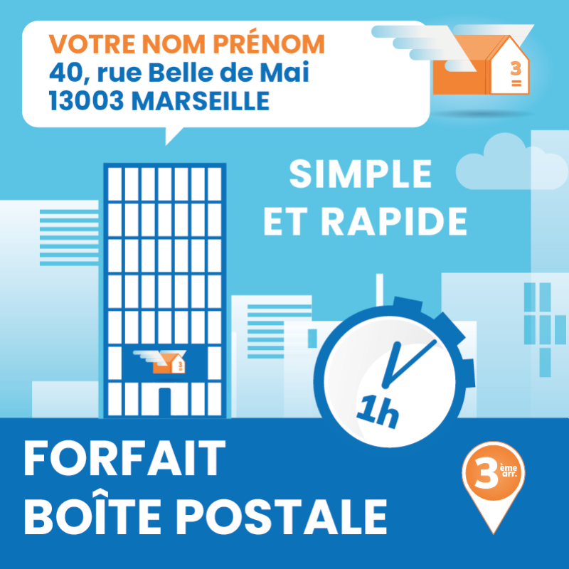 Forfait  de boîte postale Marseille 3ème