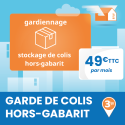 Service annexe à la boîte postale : gardiennage et stockage de colis volumineux, hors-gabarit, hors-délai.