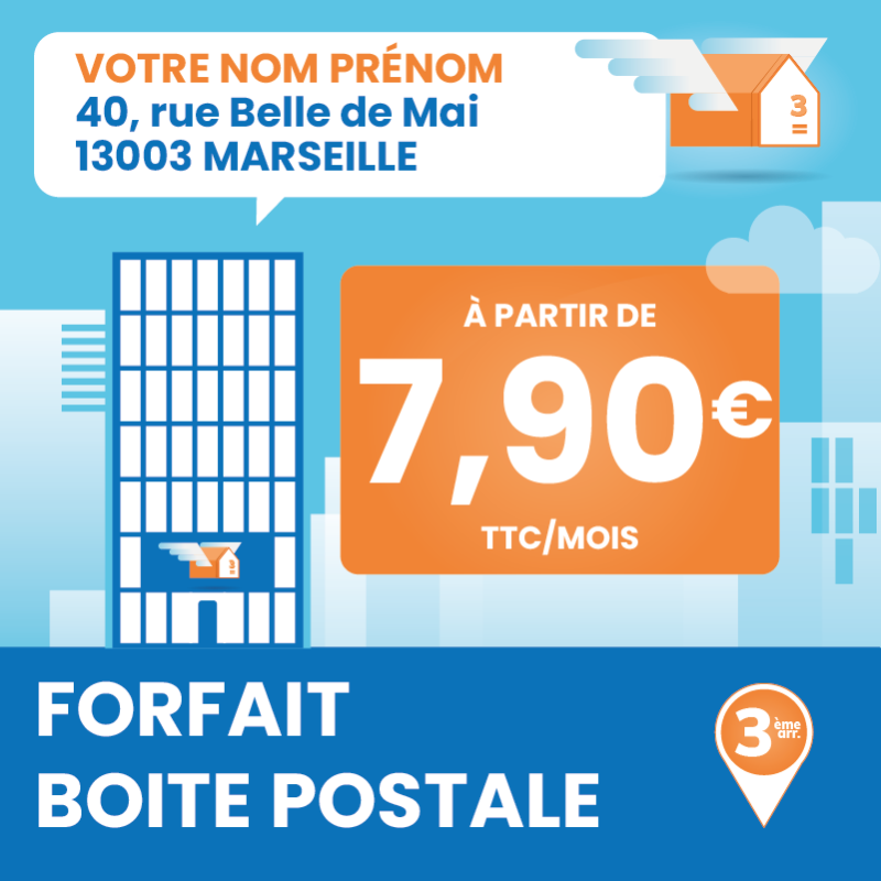 1 an de boîte postale à Marseille 3ème - Ouvrir une Boîte postale en France