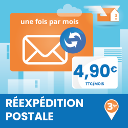 Réexpédition postale 1x / mois