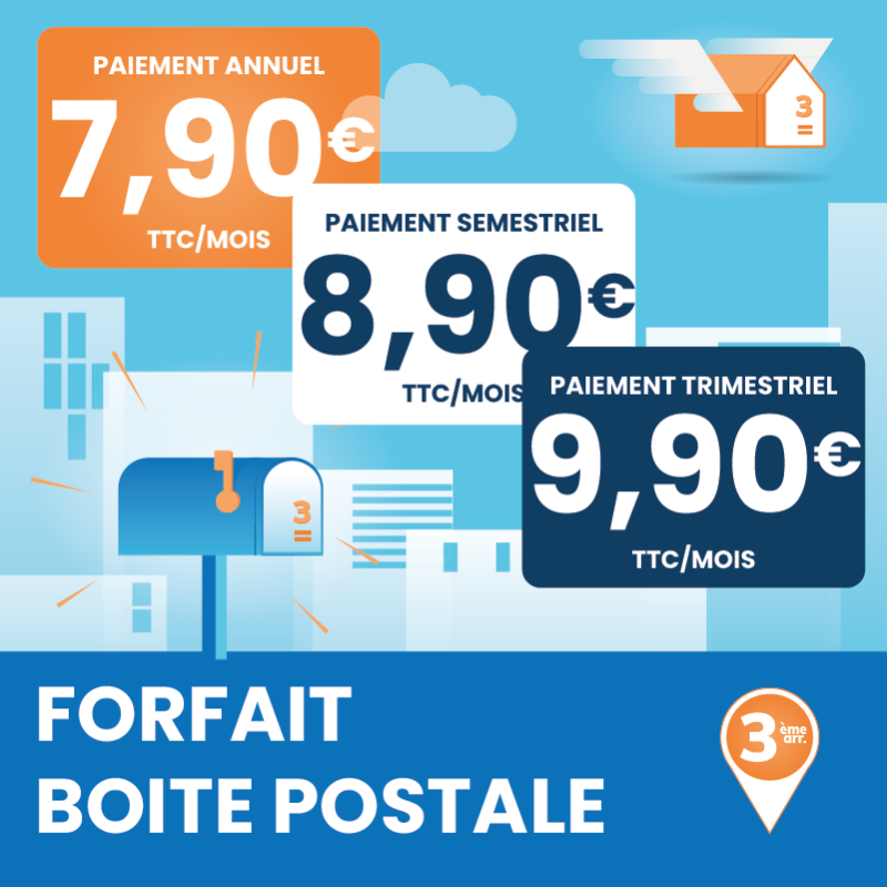 Forfait  de boîte postale Marseille 3ème